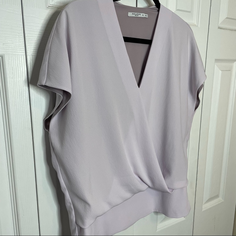 MM LaFleur Lavender Antonia Wrap Blouse XL